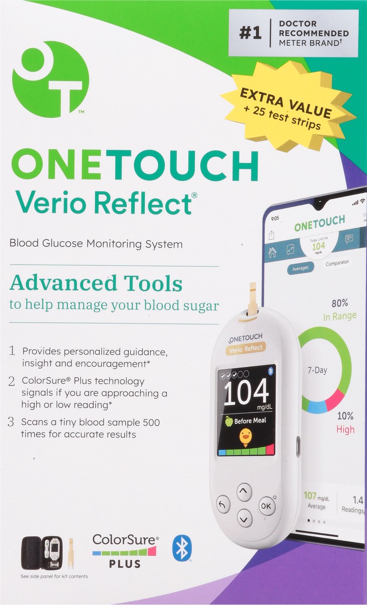 OneTouch Verio Reflect Extra Value Advanced Tools Blood Glucose