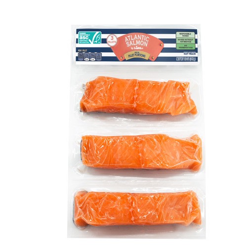 Frozen Atlantic Salmon Filet Portions Skin On Oz Shipt