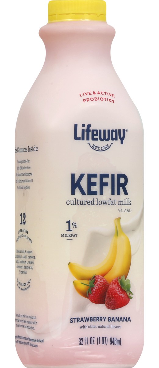 Lifeway Low Fat Banana Strawberry Kefir 32 Fl Oz Shipt