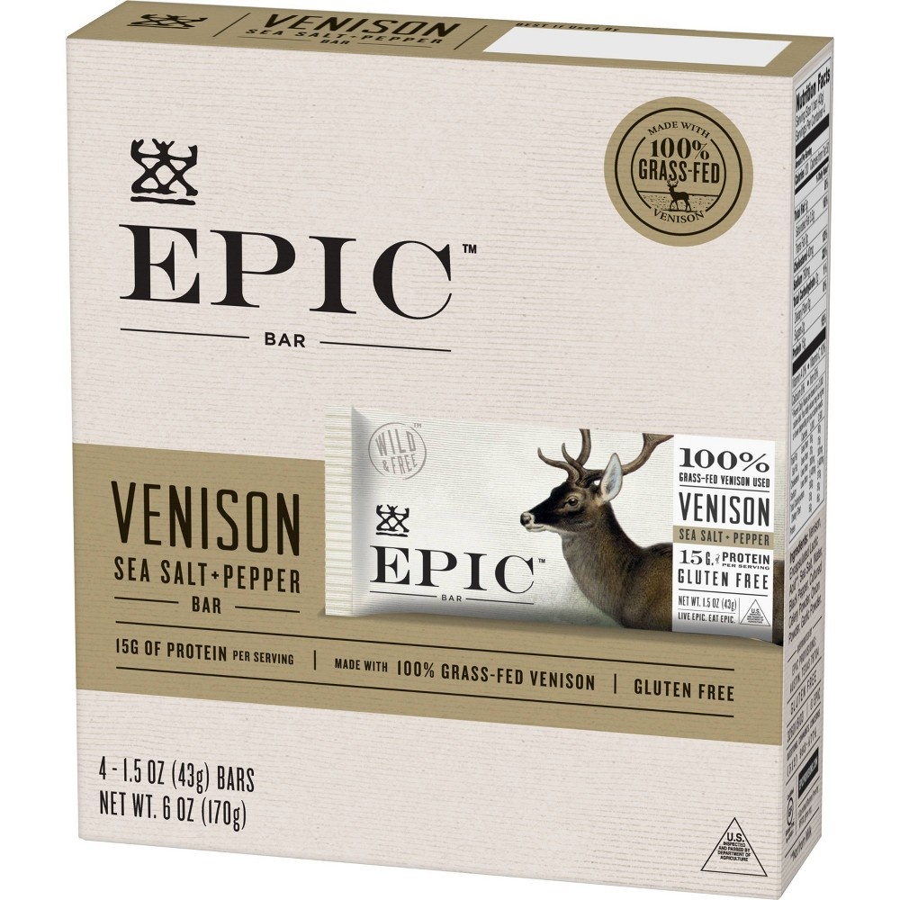 Epic Venison Sea Salt Pepper Bars Keto Consumer Friendly Ct