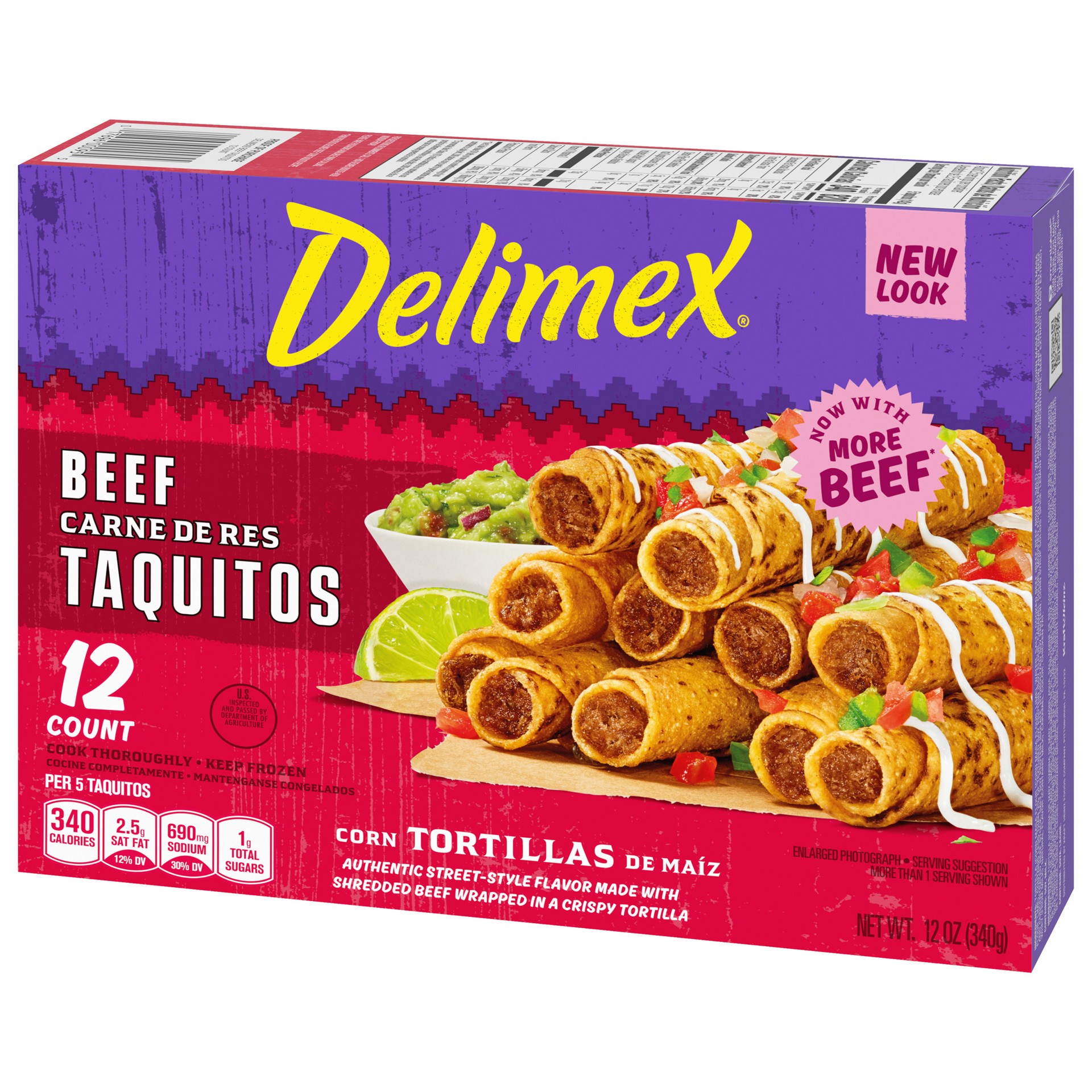 Delimex Beef Corn Taquitos Frozen Snacks 12 Ct Shipt