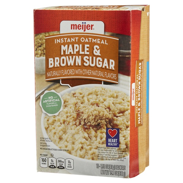 Meijer Maple Brown Sugar Instant Oatmeal Ct Shipt