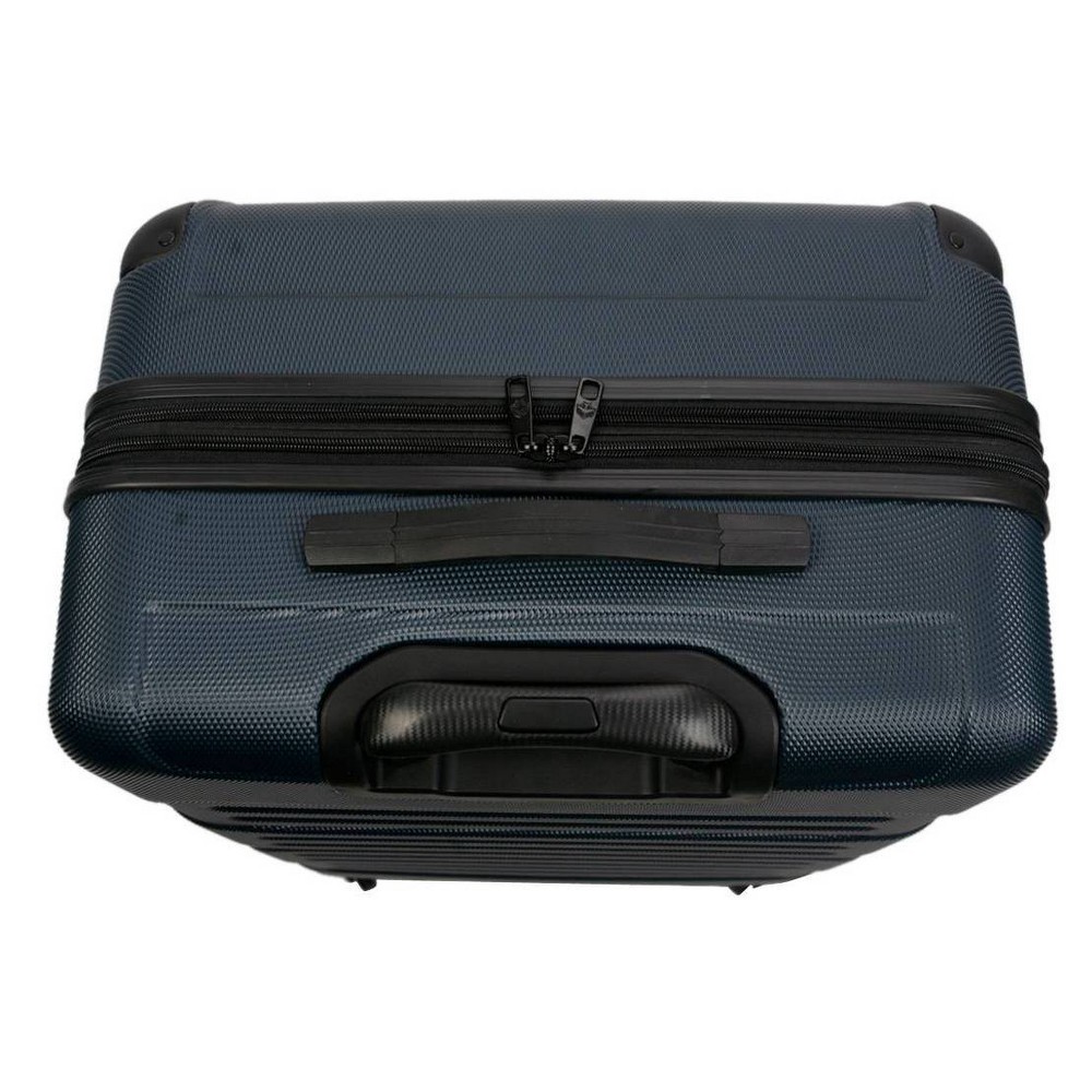 Skyline Hardside Large Checked Spinner Suitcase Navy 1 Ct Shipt