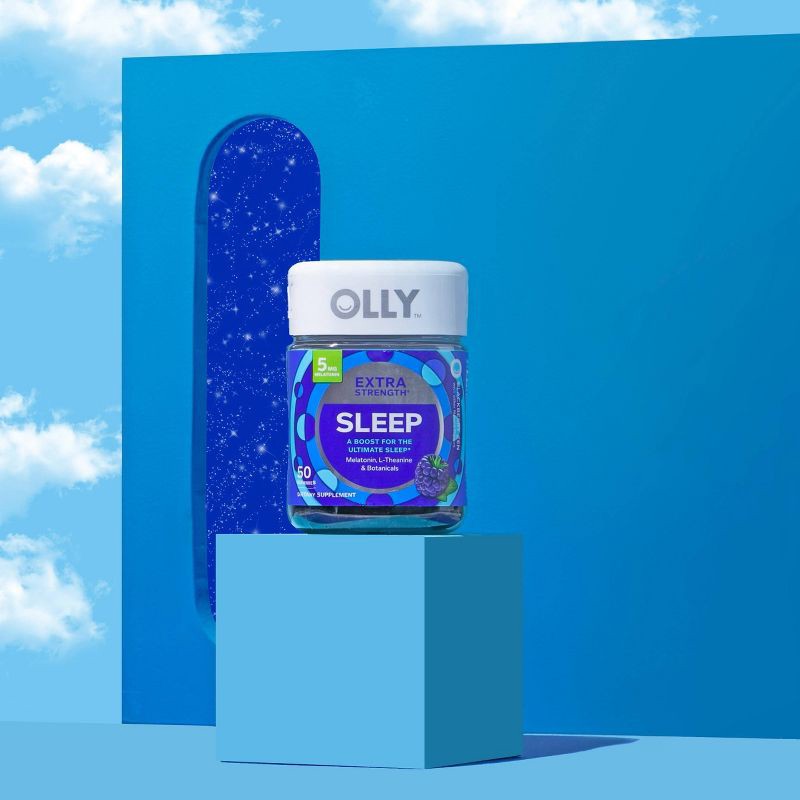 Olly Extra Strength Sleep Gummies Pouch With Mg Melatonin Blackberry