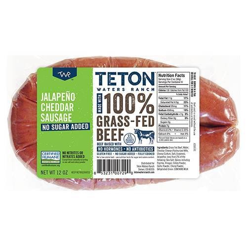 Teton Waters Ranch Usda Jalape O Cheddar Rope Sausage Oz Shipt