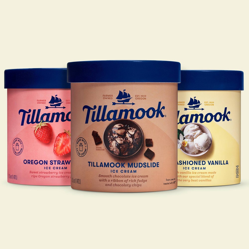 Tillamook Old Fashioned Vanilla Ice Cream 48oz 48 Oz Shipt