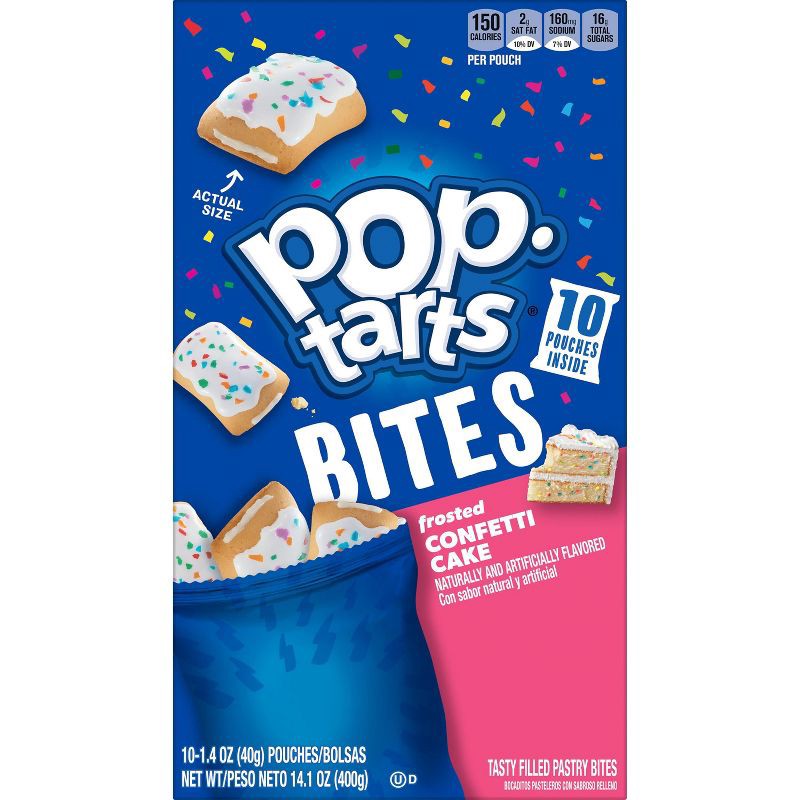 Pop Tarts Bites Frosted Confetti Cake Pastries 10ct 14 1oz 10 Ct