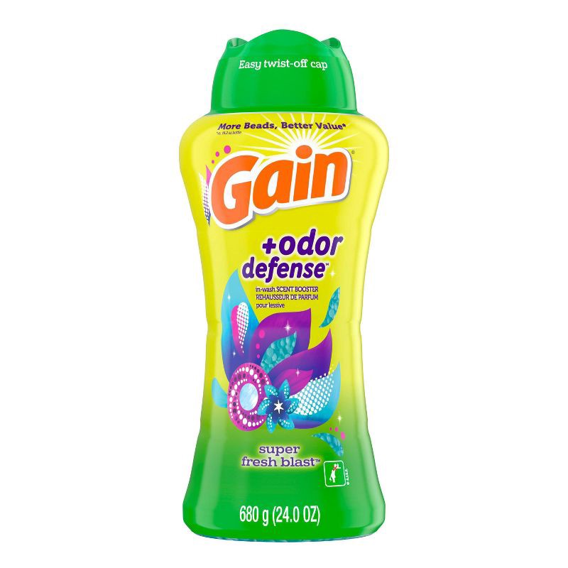 Gain Odor Defense Fireworks In Wash Scent Booster Super Fresh Blast