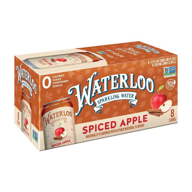 Waterloo Sparkling Water Waterloo Spiced Apple Sparkling Water 8pk 12