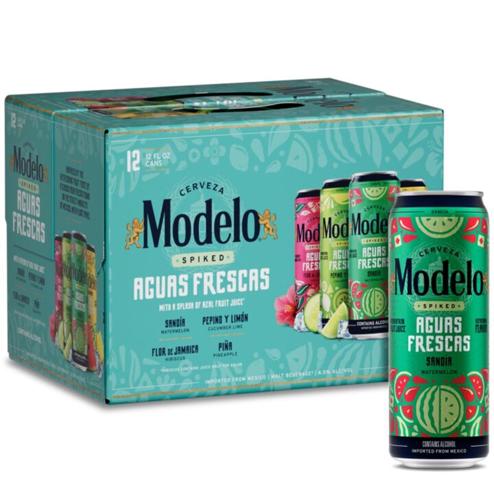 Modelo Spiked Aguas Frescas Flavored Malt Beverage Variety Pack Ct