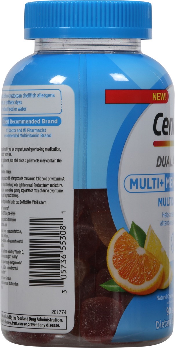 Centrum MultiGummies Multi Dual Action Mental Focus Adult Multivitamin