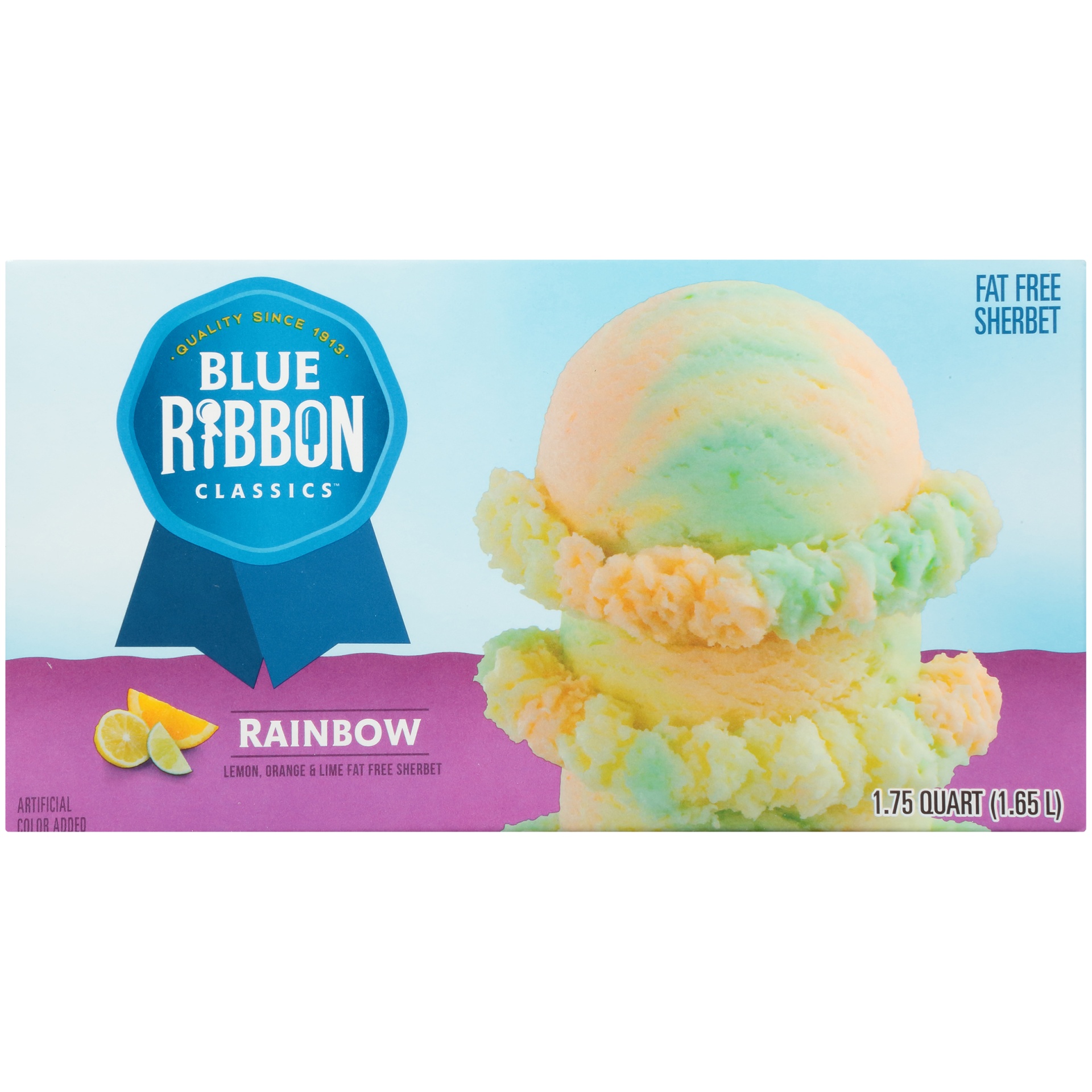 Blue Ribbon Classics Rainbow Fat Free Sherbet 1 75 Qt Shipt