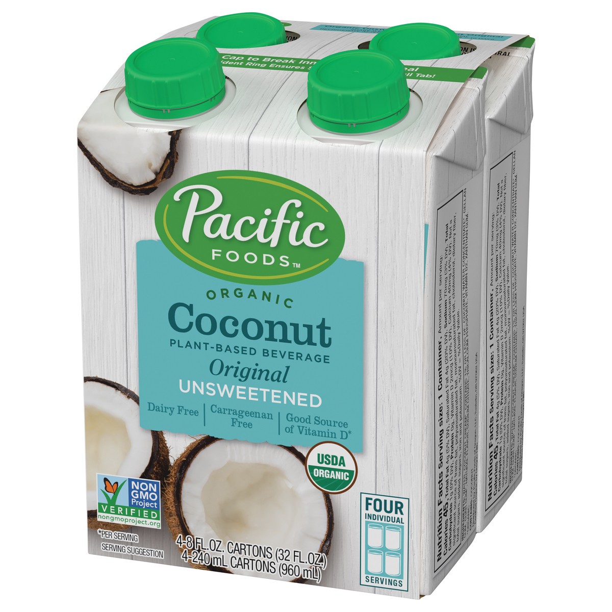 Pacific Foods Organic Coconut Unsweetened Original Plant Based Beverage