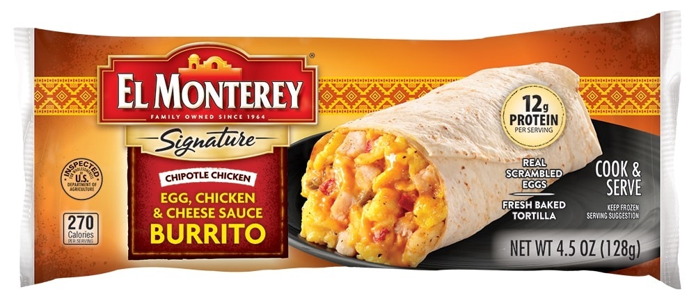 El Monterey Signature Chipotle Chicken Breakfast Burrito Oz Shipt