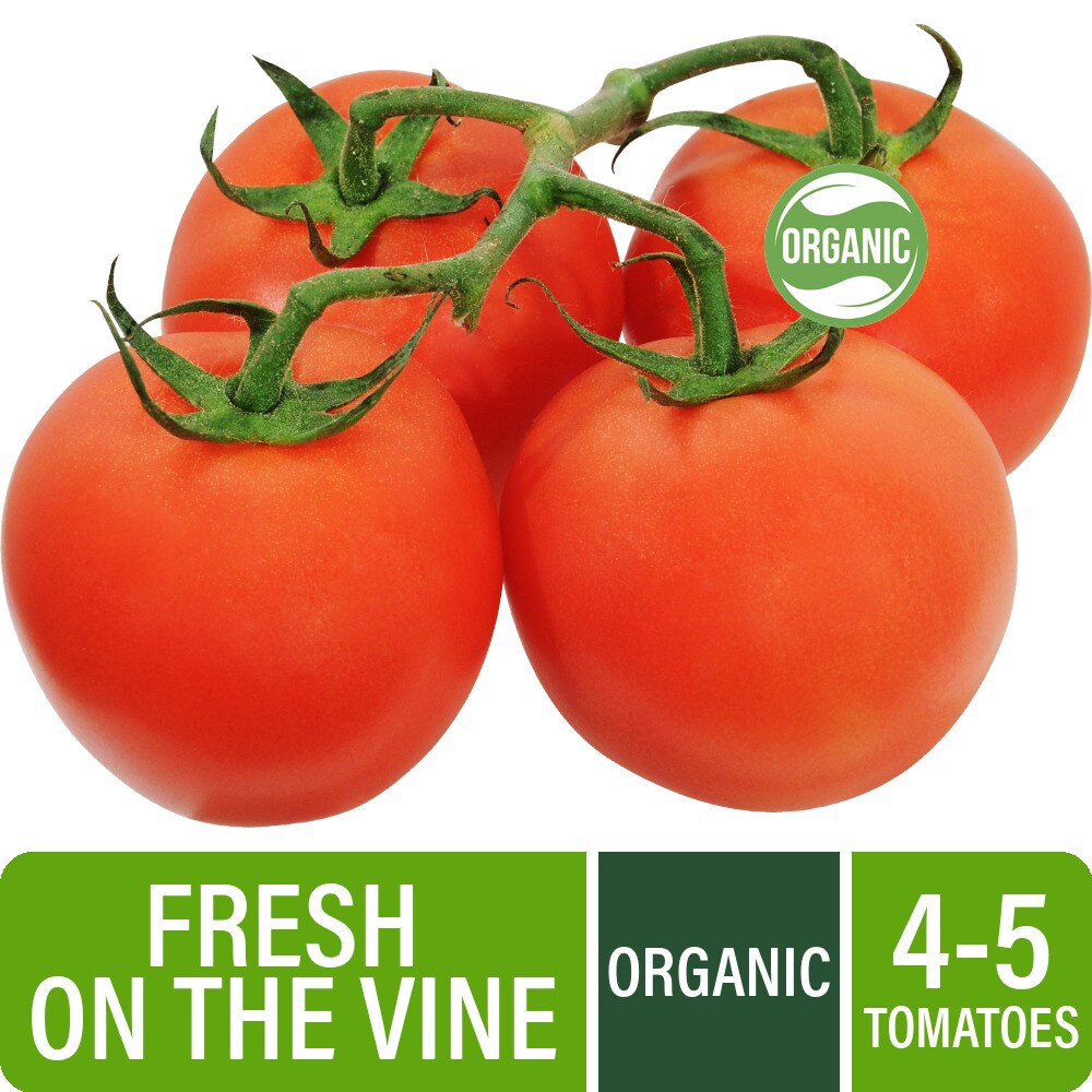 slide 5 of 5, Organic Tomatoes On Vine, 1 bunch