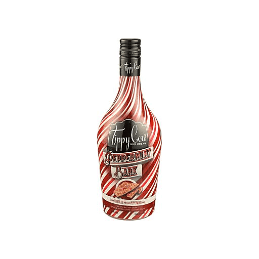 slide 1 of 1, Tippy Cow Peppermint Bark Rum Cream Liqueur, 750 ml