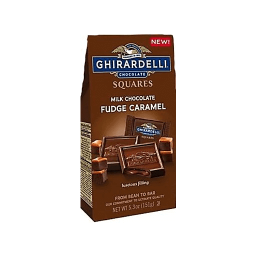 slide 1 of 1, Ghirardelli Milk Chocolate Fudge Caramel Square, 5.3 oz