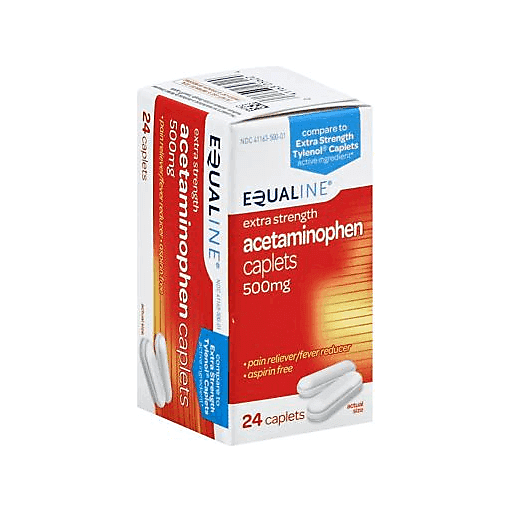 slide 1 of 1, Equaline Acetaminophen, 24 ct