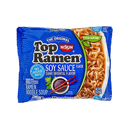 slide 1 of 1, Nissin Top Ramen Soy Sauce Oriental Flavor, 3 oz