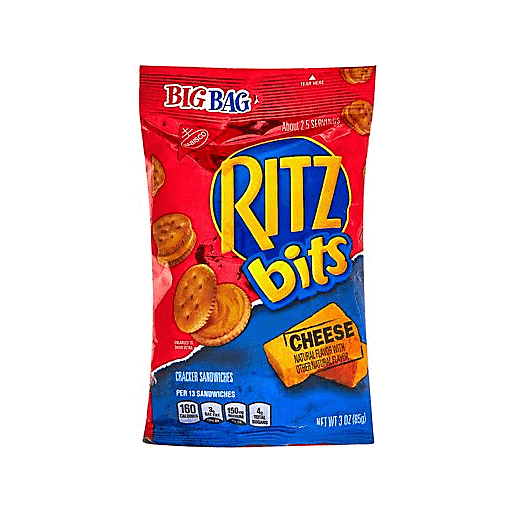 slide 1 of 1, Nabisco Ritz Bits Sandwich with Real Cheese, 3 oz