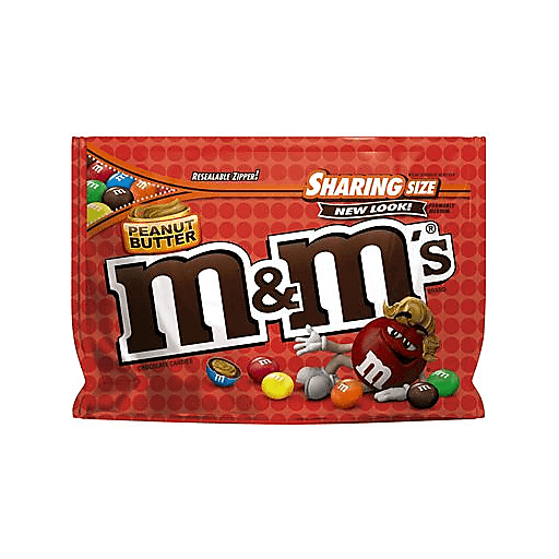 slide 1 of 1, M&M's Peanut Butter Pouch, 9.6 oz