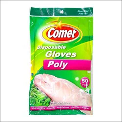 Comet Poly Disposable Gloves 50ct