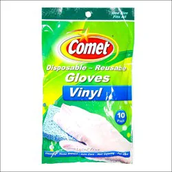 Comet Vinyl Disp Gloves 10ct