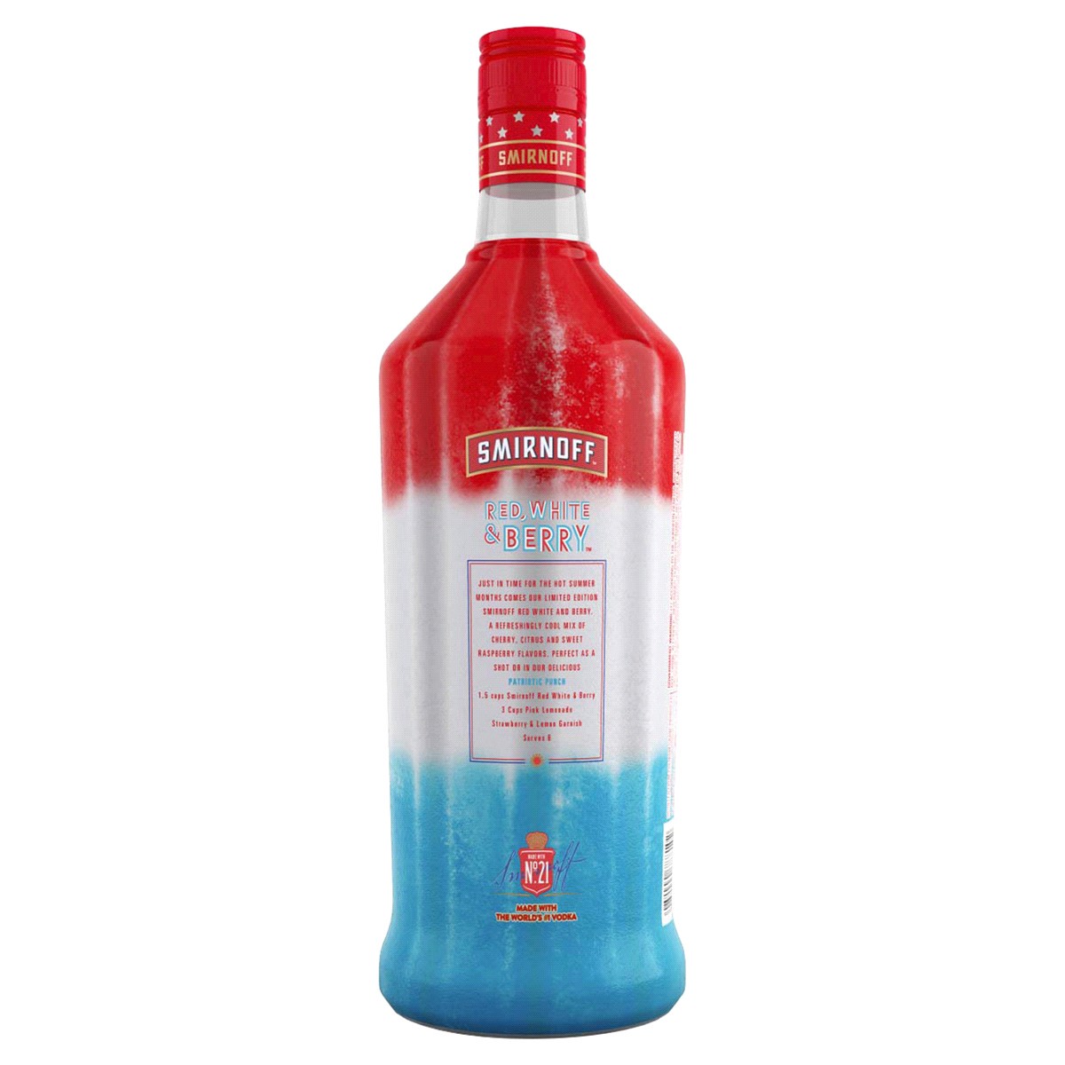 slide 2 of 2, Smirnoff Red, White & Berry Vodka, 1.75 liter