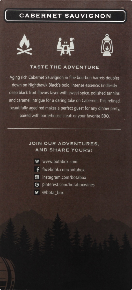 Bota Box Nighthawk Black Bourbon Barrel Aged Sauvignon 3 liter Shipt