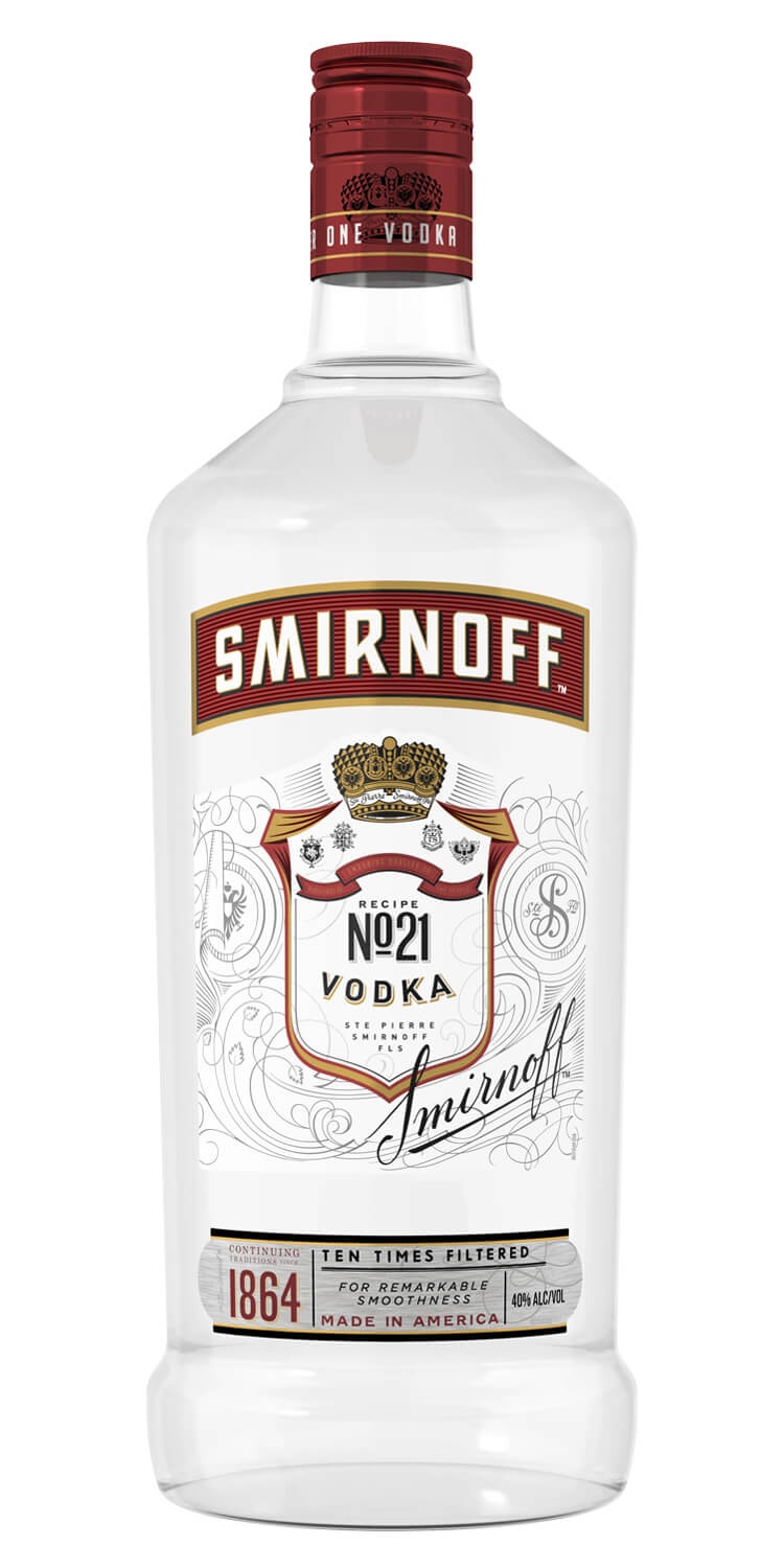 slide 1 of 1, Smirnoff Red Label Vodka Plastic Bottle, 1.75 liter