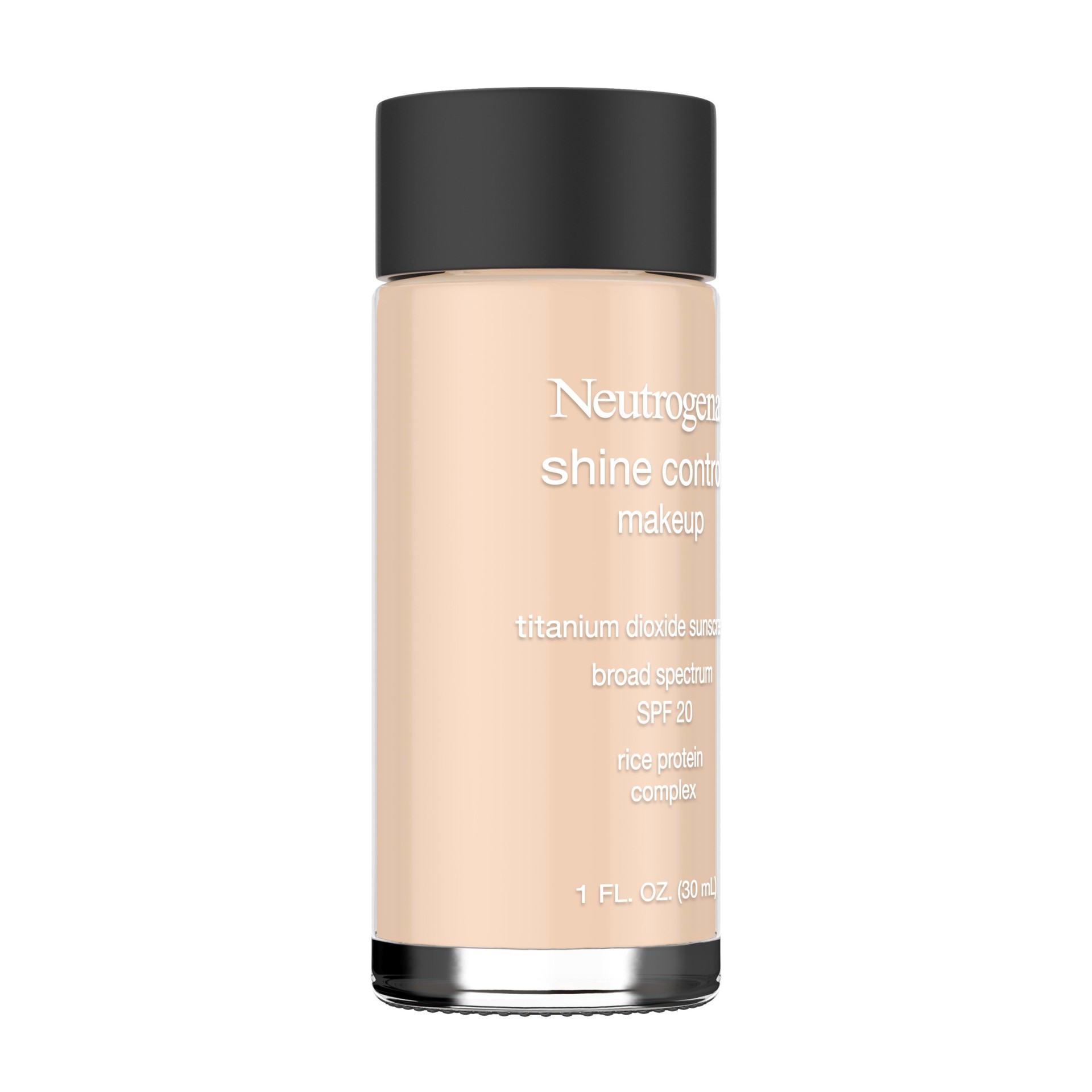 slide 5 of 5, NEUTROGENA Shine Control Liquid Makeup Broad Spectrum SPF 20, Neutral Beige 60, 1 Oz, 1 fl oz