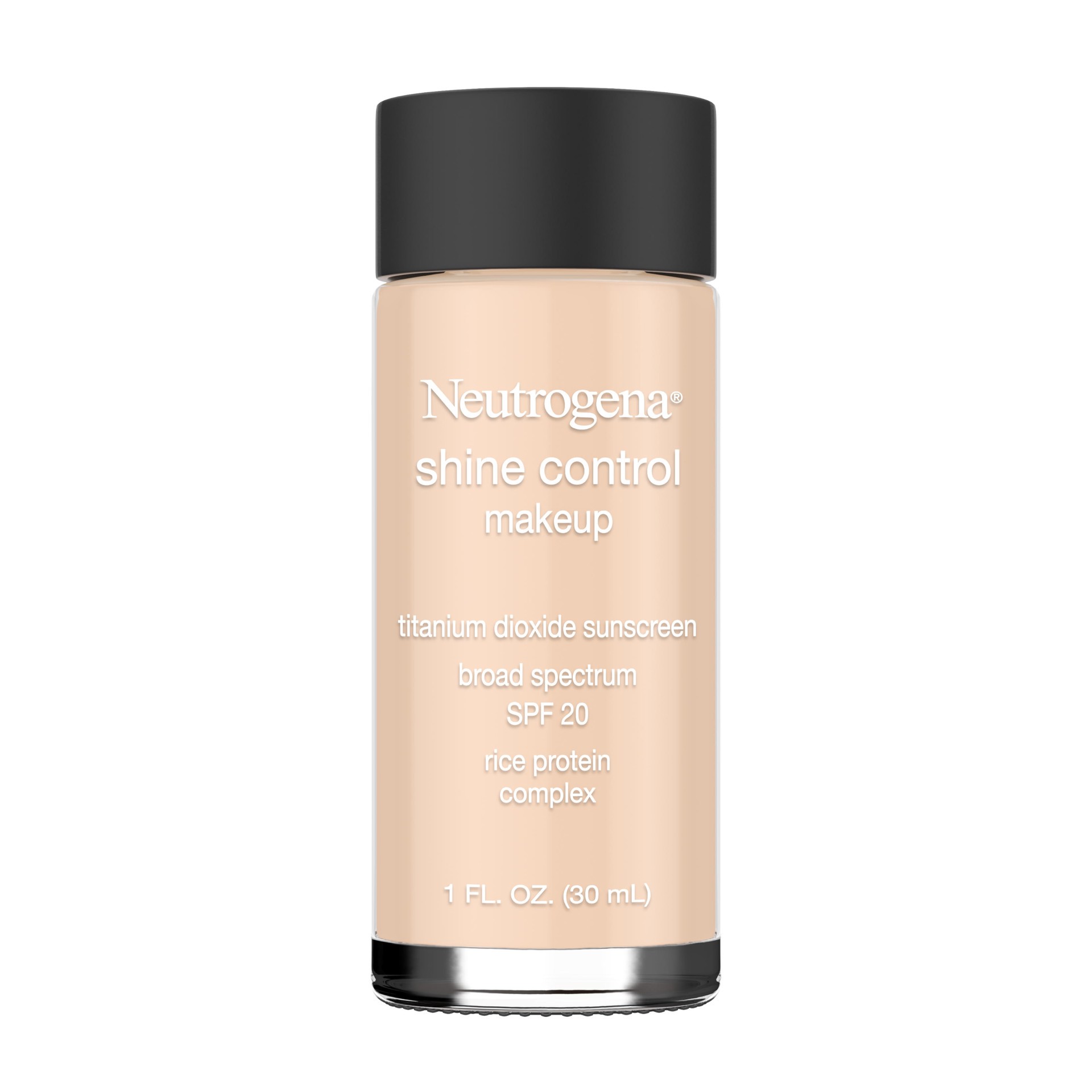 slide 1 of 5, NEUTROGENA Shine Control Liquid Makeup Broad Spectrum SPF 20, Neutral Beige 60, 1 Oz, 1 fl oz