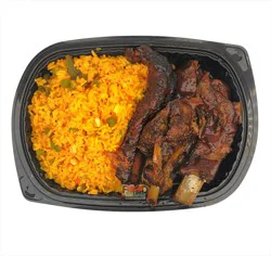 B.b.q Ribs With Yellow Rice Hot