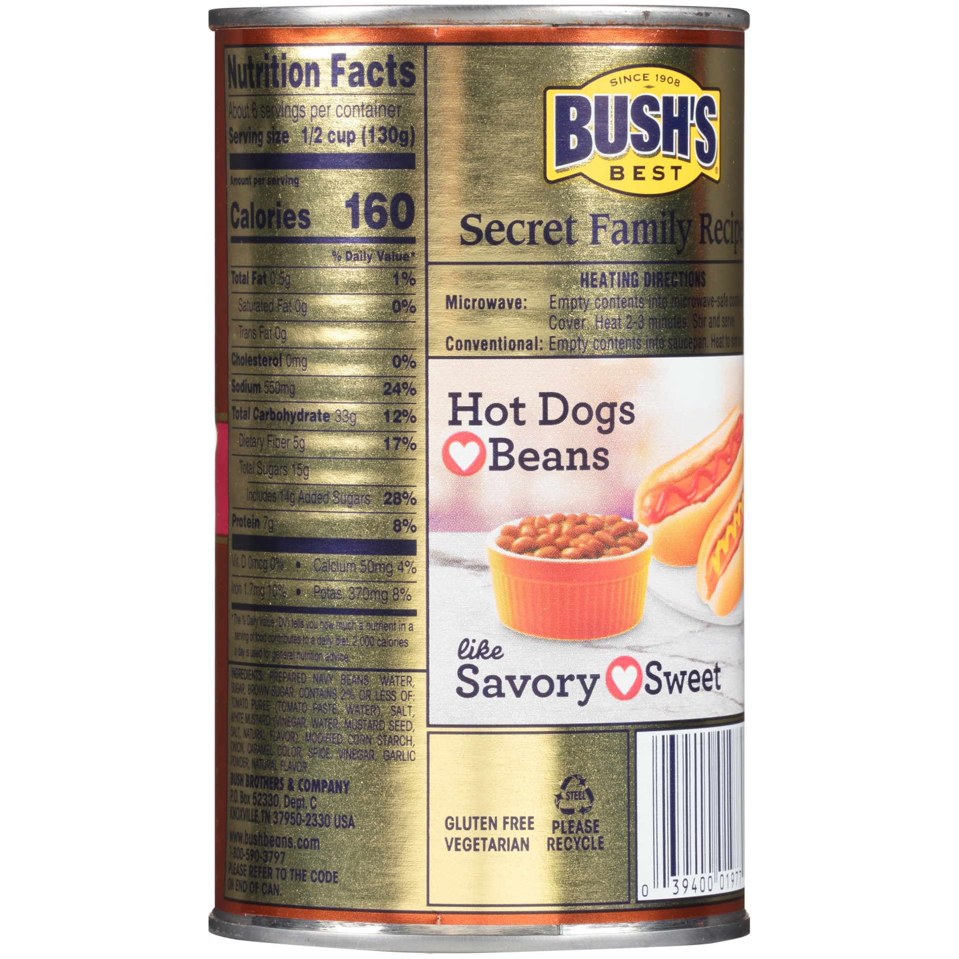 slide 4 of 6, Bush's Best Brown Sugar Hickory Baked Beans - 28oz, 28 oz