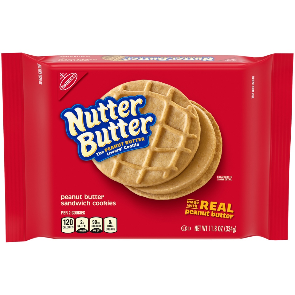 slide 2 of 9, Nutter Butter Peanut Butter Sandwich Cookies, 11.8 oz, 11.8 oz