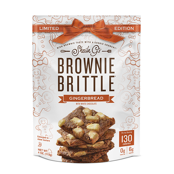 slide 1 of 1, Sheila G's Gingerbread Seasonal Brownie Brittle, 4 oz