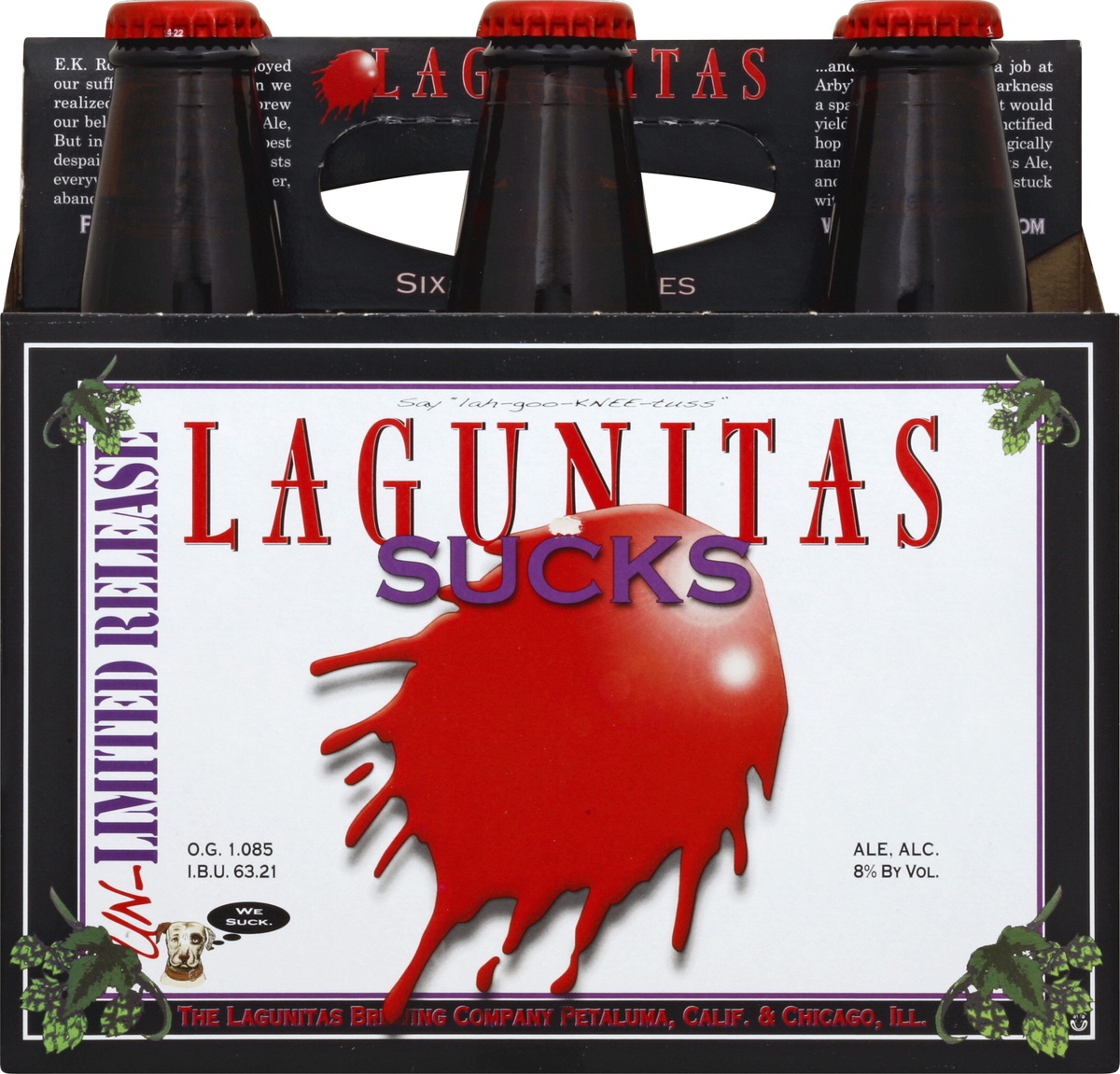 slide 4 of 4, Lagunitas Sucks 6pkb, 6 ct; 12 oz