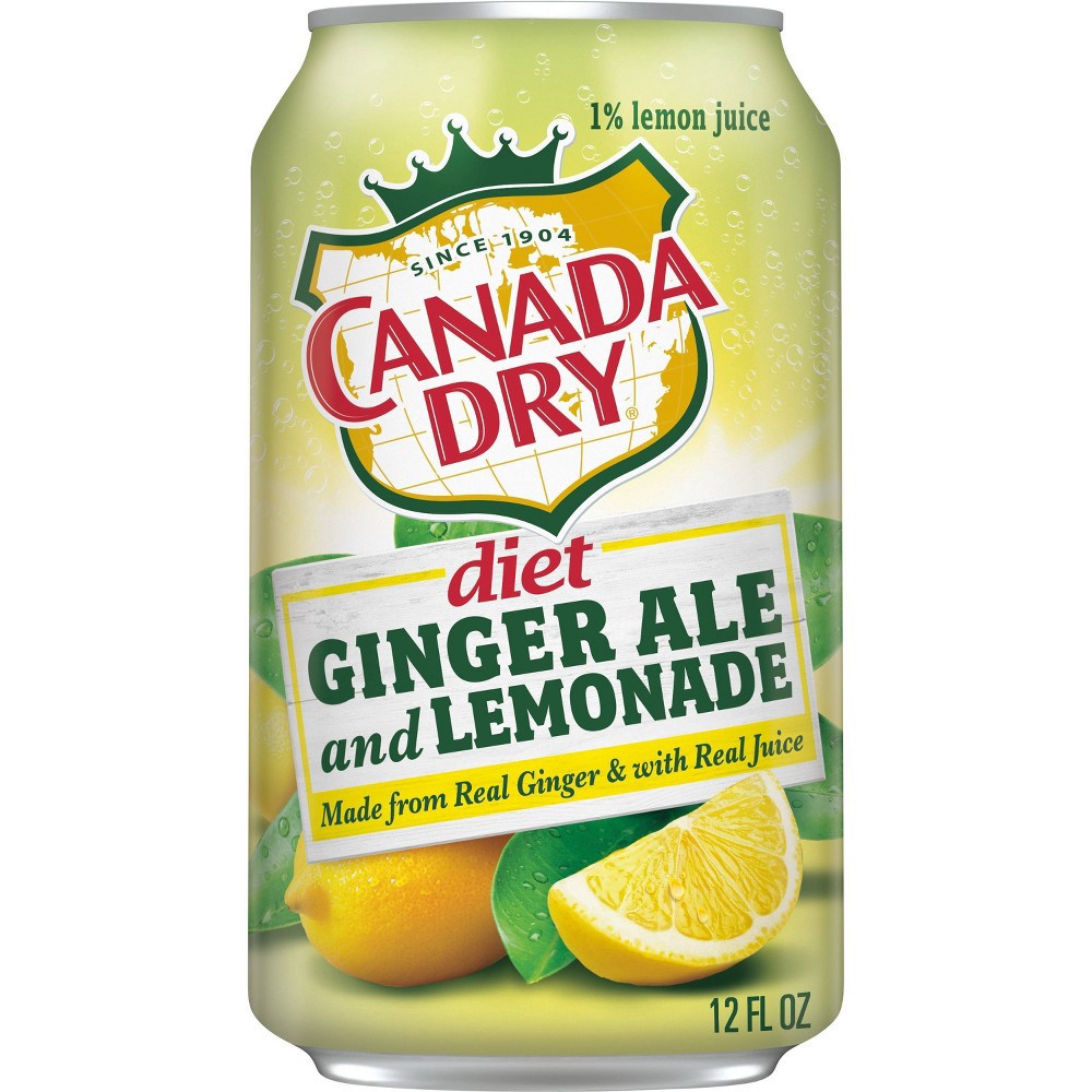slide 2 of 2, Canada Dry Lemonade Diet Ginger Ale 12Pk, 144 fl oz