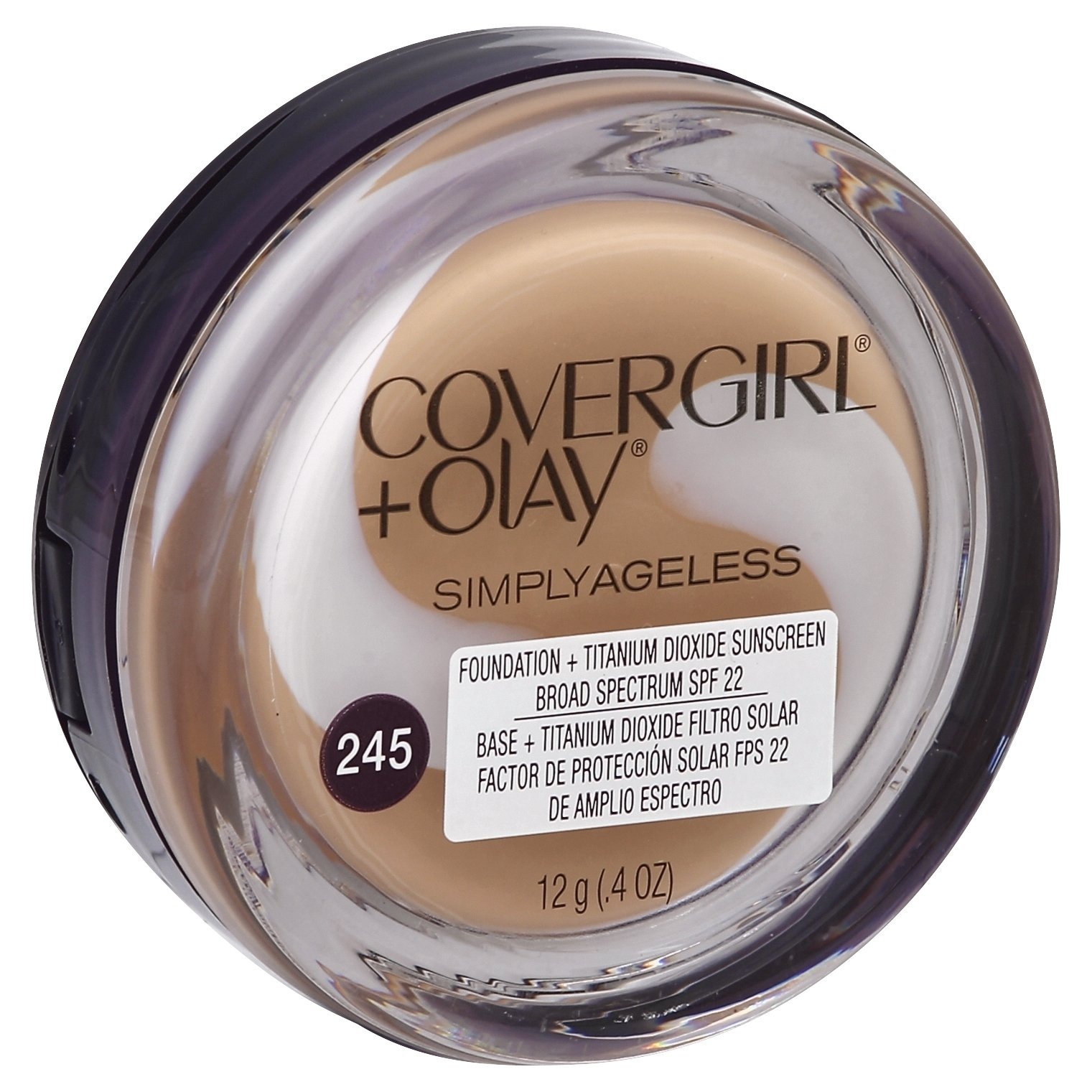 slide 1 of 6, Covergirl Olay Simply Ageless 245 Warm Beige Foundation Spf 20, 0.4 oz