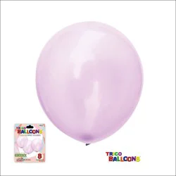 Trico 12 Latex Clear Droplet Balloon 8 Ct - Lavender