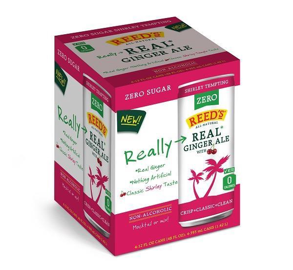 Reed's Zero Sugar Real Shirley Tempting Ginger Ale with Cherry 4 12 fl oz Cans 4 ct Shipt