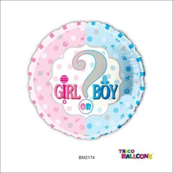 Trico 18 Girl Or Boy Foil Balloon - Assorted