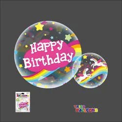 Trico 18 Clear Bubble Balloon - Happy Birthday