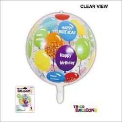 Trico 22 Happy Birthday Orbz 4d Clear View Balloon 1 Ct - Assorted