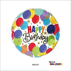 Trico 18 Happy Birthday Foil Balloon - Assorted
