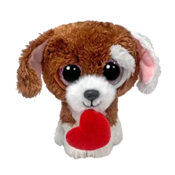 Ty Inc Cuddles Dog with Heart Plush, 1 ct