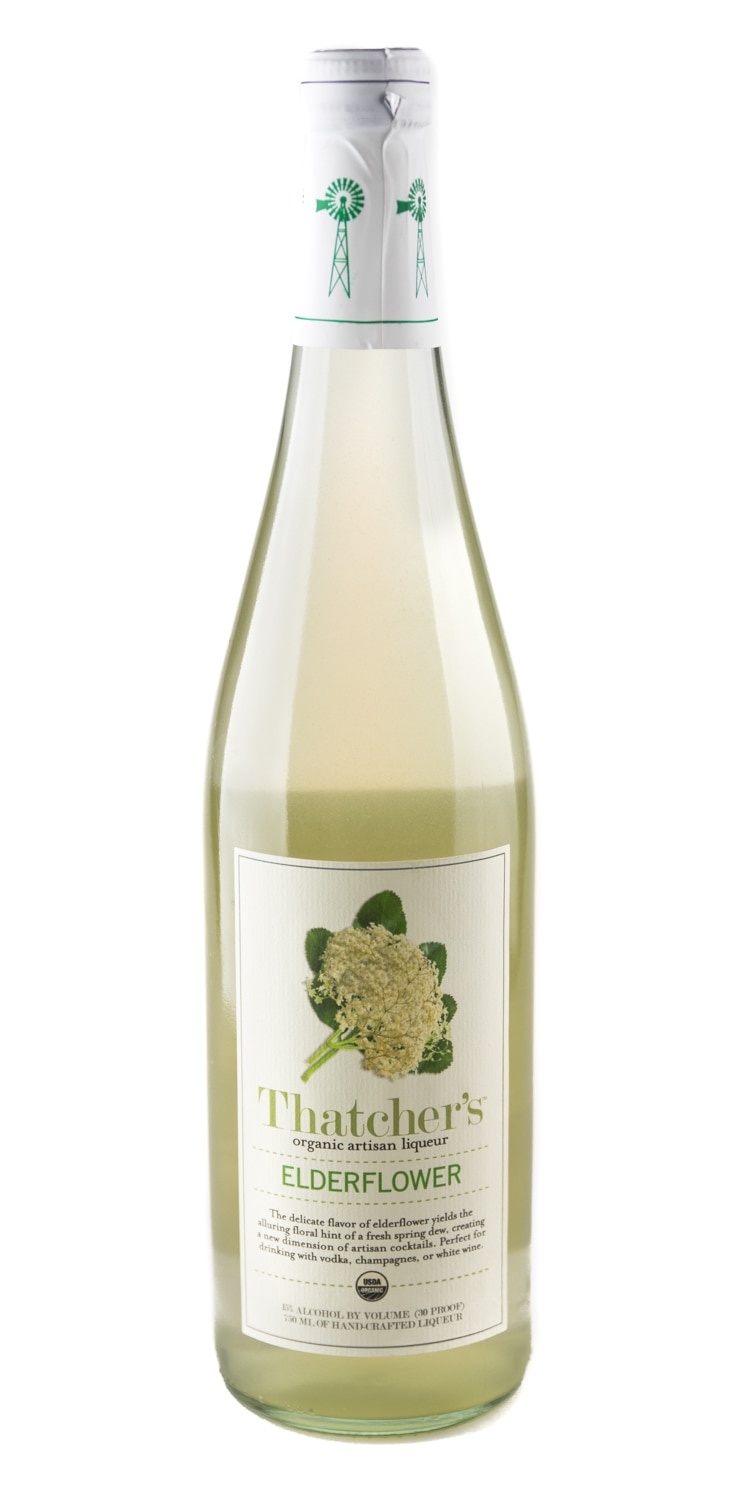 slide 1 of 1, Thatcher's Organic Elderflower Liqueur, 750 ml