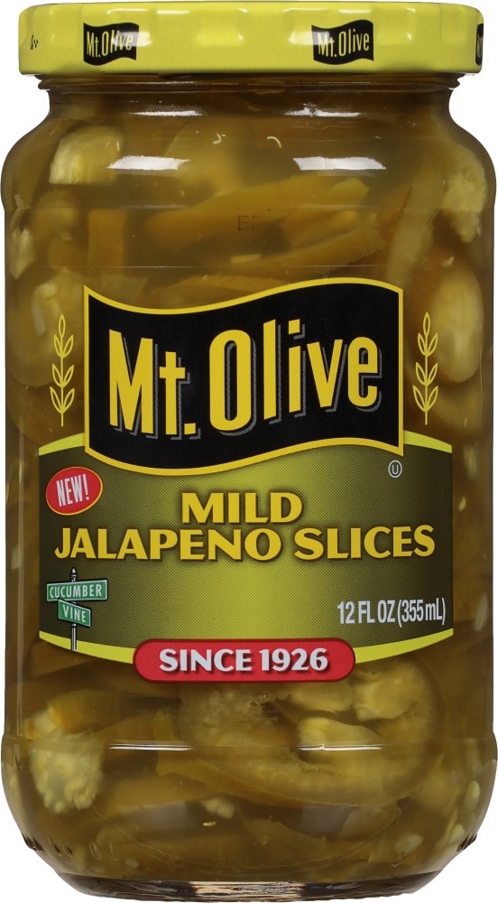 slide 3 of 3, Mt. Olive Mild Jalapeno Slices, 12 fl oz
