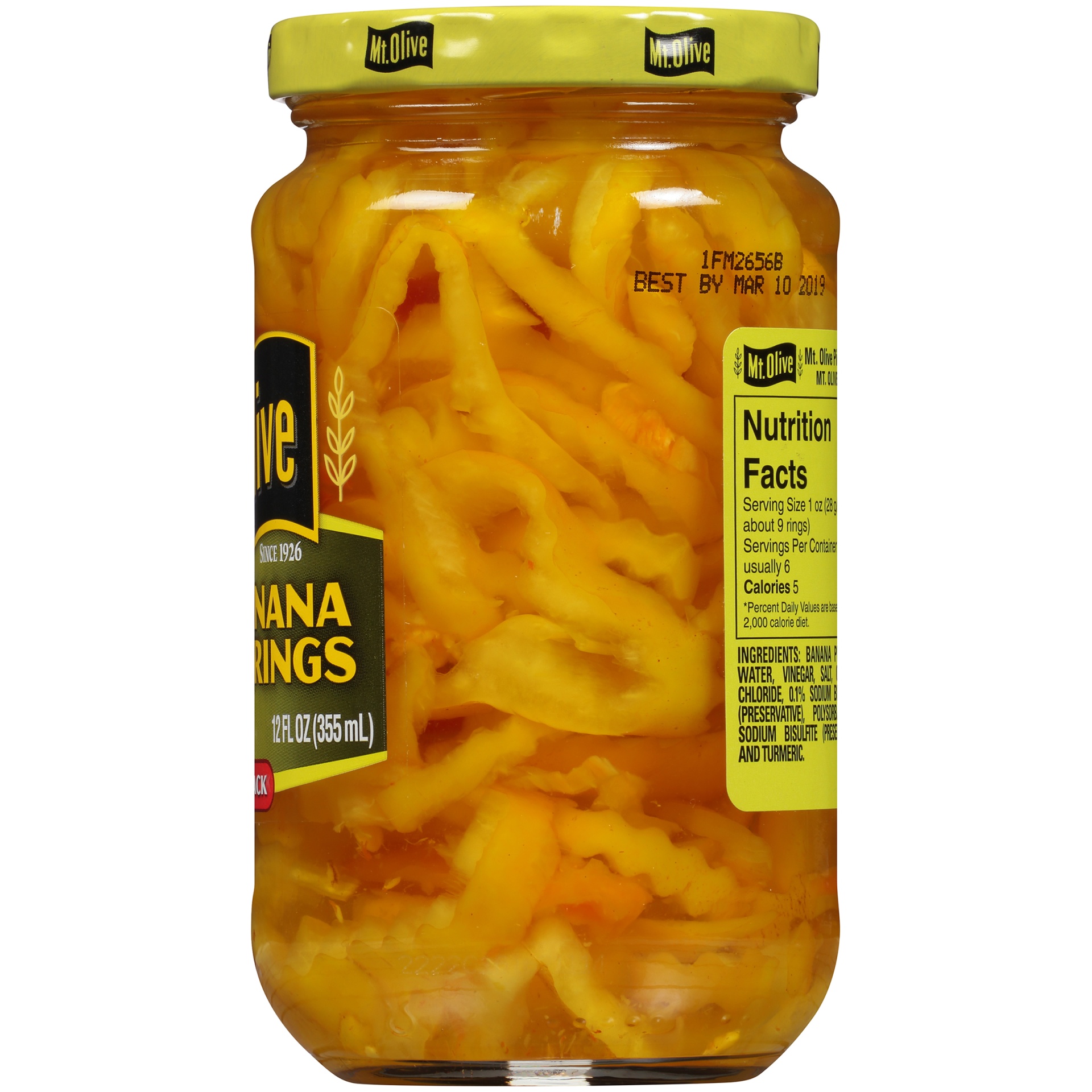 slide 4 of 6, Mt. Olive Hot Banana Pepper Rings 12 fl oz Jar, 12 oz