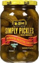 Mt. Olive Simply Pickles Kosher Petite Dill, 16 fl oz